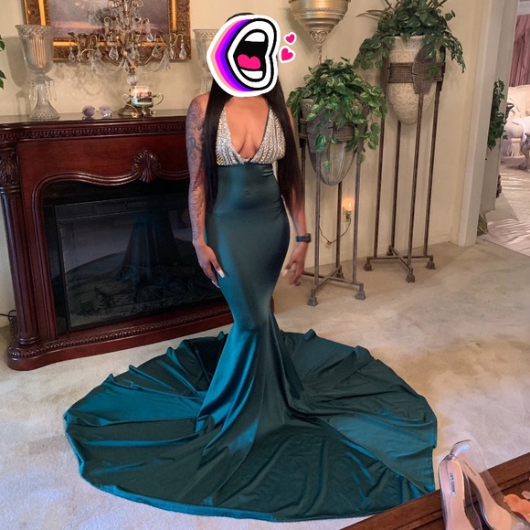 Hunter Green Prom Dress - Picture 3 of 3